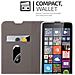 Custodia Compatibile Con Nokia Lumia 640 In Grigio Nero - Coperchio Protettiva Con Chiusura Magnetica, Funzione Stand E Tasca Per Le Carte - Foto miniatura 6