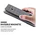 Custodia Compatibile Con Nokia Lumia 640 In Grigio Nero - Coperchio Protettiva Con Chiusura Magnetica, Funzione Stand E Tasca Per Le Carte - Foto miniatura 9