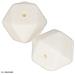 Perlina Di Silicone Esagonale X 2 - 17 Mm - Bianco - Foto miniatura 1