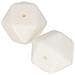 Perlina Di Silicone Esagonale X 2 - 17 Mm - Bianco - Foto miniatura 3