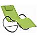 Lettino Prendisole con Cuscino Verde in Textilene - Foto miniatura 1