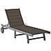 Sdraio da Giardino Grigia con Cuscino in Massello di Acacia - Foto miniatura 1