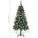 Albero Di Natale Artificiale Con Luci A Led E Pigne 150 Cm - Foto miniatura 5