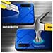 Custodia Compatibile Con Samsung Galaxy Note 10 In Blu - Nero - Coperchio Protettivo Bicolore In Vetro Temperato E Silicone Tpu - Foto miniatura 3