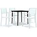 Set Mobili Da Pranzo Per Giardino 5 Pz Bianco - Foto miniatura 2