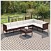 Set Divani Da Giardino 8 Pz Con Cuscini In Polyrattan Marrone - Foto miniatura 1
