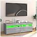 Mobile Porta TV con Luci LED Grigio Sonoma 120x35x40 cmcm - Foto miniatura 9
