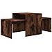 Set Tavolini Salotto Rovere Fumo 100x48x40 Cm Legno Multistrato - Foto miniatura 1