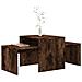 Set Tavolini Salotto Rovere Fumo 100x48x40 Cm Legno Multistrato - Foto miniatura 2
