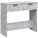 Tavolino Da Salotto Grigio Cemento 90x36x75cm Legno Multistrato - Foto miniatura 2