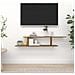 Scaffale Tv A Parete Rovere Fumo 125x18x23 Cm Legno Multistrato - Foto miniatura 1