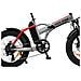 Bicicletta Elettrica Pieghevole Mini Max FatBike Velocità Max 25 km /h Autonomia 70 km Display LCD Luce LED Potenza 250 W Colore Rosso /Grigio - Foto miniatura 18