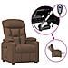 Poltrona Elettrica Reclinabile Marrone In Tessuto - Foto miniatura 2