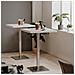 Tavolo Alto Quadrato 70x70x105 H Cm Piano Bianco E Base Cromo - Foto miniatura 1