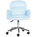 Sedia Da Scrivania Priddy Velluto Azzurro - Foto miniatura 3