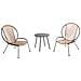 Rete Set Di 2 Poltrone + Tavolino Naturale - Foto miniatura 1