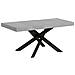 Tavolo Allungabile 90x120/224 Cm Volantis Premium Cemento Telaio Antracite - Foto miniatura 1