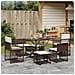 Set da Pranzo da Giardino 7pz con Cuscini in Polyrattan Marrone - Foto miniatura 10