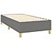 Letto a Molle Materasso e LED Grigio Scuro 90x190 cm in Tessuto - Foto miniatura 3