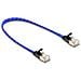 Cavo di rete piatto RJ45 con rivestimento intrecciato Cat. 6A U /FTP 0,3 m blu - Foto miniatura 1