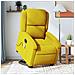 Poltrona Alzapersona Massaggiante Elettrica Gialla Velluto - Foto miniatura 1