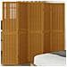 Divisorio Ambienti 5 Pannelli Marrone Legno Massello Paulownia - Foto miniatura 1