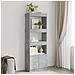 Credenza Grigio Cemento 63x33x180 Cm In Truciolato - Foto miniatura 1