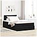 Pouf Letto Con Materasso Nero 120x190 Cm Velluto - Foto miniatura 3