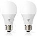 Confezione Da 2 Lampadine Connesse Wi-fi Led Rgb 9w 806lm E27 In Plastica, Bianco - Foto miniatura 1