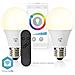 Confezione Da 2 Lampadine Connesse Wi-fi Led Rgb 9w 806lm E27 In Plastica, Bianco - Foto miniatura 5