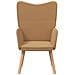 Poltrona Rilassante  Beige in Tessuto Simil Lana Riccia - Foto miniatura 4