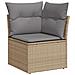 Set Divani da Giardino 7 pz con Cuscini Beige in Polyrattan - Foto miniatura 4