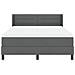 Letto box spring vitaXL e materasso grigio scuro 140x200 cm tessuto, Letto con testiera a righe design grigio scuro 140 cm tessuto - Foto miniatura 8