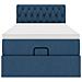 Pouf Letto con Materasso e LED Blu 100x200 cm in Tessuto - Foto miniatura 8