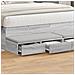 Cassetti per Letto Grigio Sonoma 135x36,5x16,5 cm Legno Ingegnerizzato - Foto miniatura 4