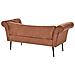 Chaise Longue Nantilly Velluto Marrone Dorato - Foto miniatura 4