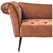 Chaise Longue Nantilly Velluto Marrone Dorato - Foto miniatura 5