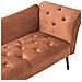 Chaise Longue Nantilly Velluto Marrone Dorato - Foto miniatura 6