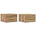 Armadio da Notte 2 pcs rovere artigianale 35 x 35 x 20 cm - Foto miniatura 1