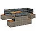 Set Divano da Giardino 9 pcs Grigio Poly Rattan - Foto miniatura 1