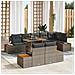 Set Divano da Giardino 9 pcs Grigio Poly Rattan - Foto miniatura 2