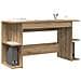 Scrivania rovere artigianale 140 x 50 x 75 cm Legno multistrato - Foto miniatura 3
