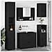 Set di mobili per il bagno 5 pcs Nero 30 x 35 x 192 cm - Foto miniatura 2