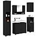 Set di mobili per il bagno 5 pcs Nero 30 x 35 x 192 cm - Foto miniatura 3