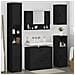 Set di mobili per il bagno 5 pcs Nero 30 x 35 x 192 cm - Foto miniatura 4