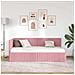 Cornice del letto ad angolo Rosa 90 x 200 cm Velluto - Foto miniatura 4