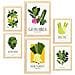 Set Di 6 Stampe Cibo E Nutrizione Verdure Verdi Natura E Stampe Botaniche Per L'interior Design A3 & A4 Telaio In Legno Chiaro - Foto miniatura 1