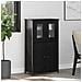 Credenza Rovere Nero 62 x 32 x 106,5 cm Legno multistrato - Foto miniatura 2