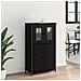 Credenza Rovere Nero 62 x 32 x 106,5 cm Legno multistrato - Foto miniatura 4