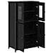 Credenza Rovere Nero 62 x 32 x 106,5 cm Legno multistrato - Foto miniatura 5